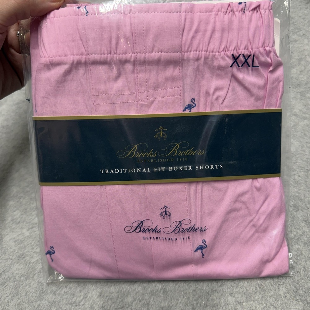 Brooks Brothers Boxer Shorts Mens 2XL Pink Flamingo Traditional Fit Underwear